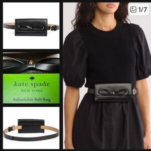 NWT Kate Spade Black Adjustable Belt Bag